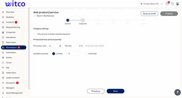 Add and publish a product and/or service – Witco - Help Center